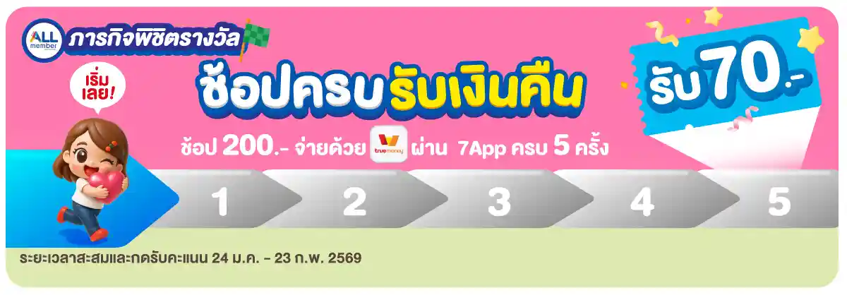 ช้อปครบรับเงินคืน (24 Jan - 23 Feb 26)