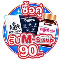 ICON-ALL-LIVING-หมอนกลูต้า ซื้อคู่รับ M-Stamp 90