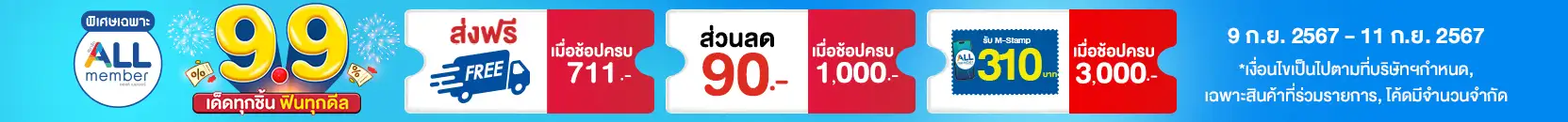 9.9 เด็ดทุกชิ้น ฟินทุกดีล ( 8-11 Sep 24)