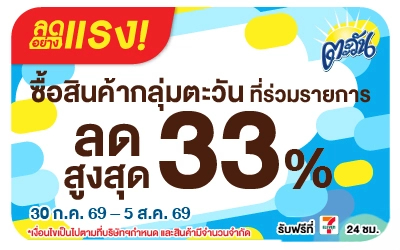 Below-ลดอย่างแรง ตะวัน ลดสูงสุด 33
