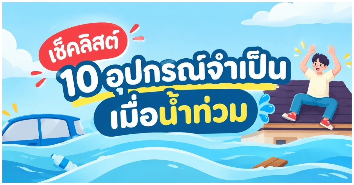 Blog-เช็คลิสต์ 10 อุปกรณ์จำเป็น เมื่อน้ำท่วม ที่ต้องมี